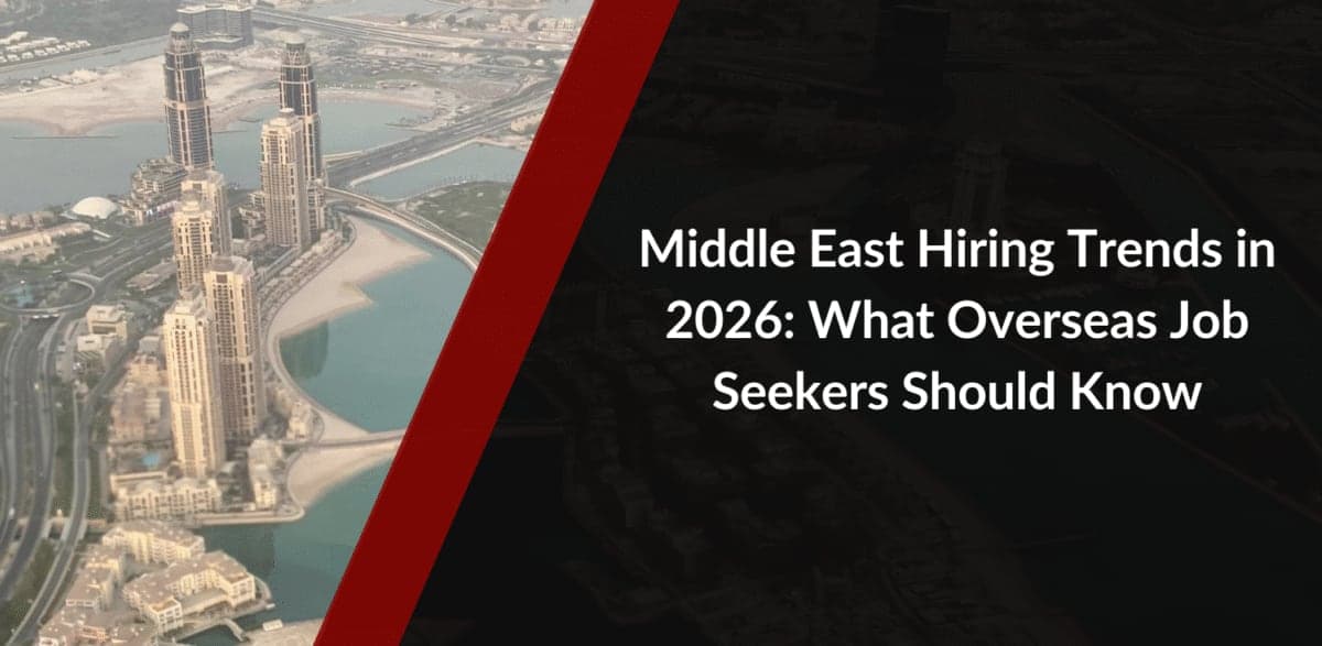 ২০২৬ সালে মধ্যপ্রাচ্যে চাকরির ধারা: বিদেশে চাকরি খোঁজার আগে যা জানা দরকার